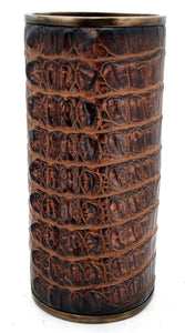Brown Crocodile Skin Vase