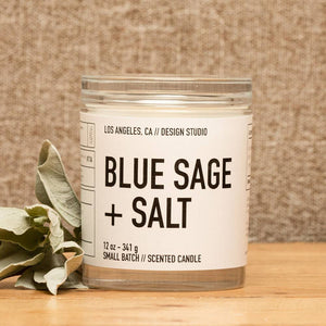 Blue Sage & Salt Candle