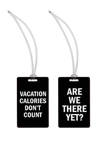 Vacation Calories | There Yet Luggage Tag Set
