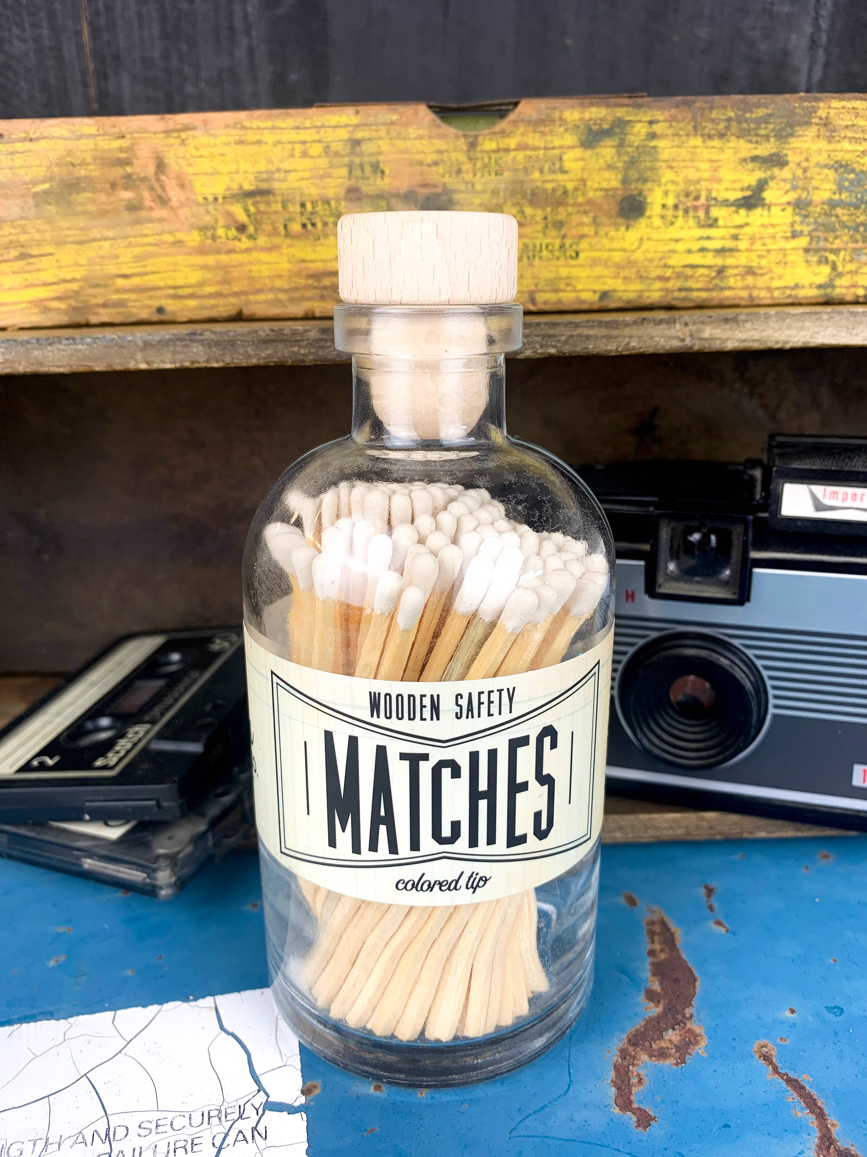 White Vintage Apothecary Matches