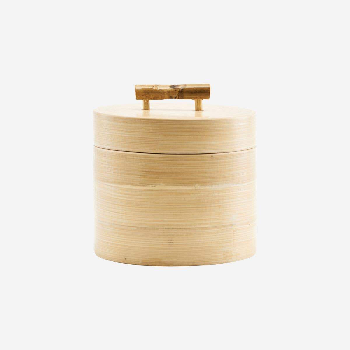 Bamboo Lidded Basket
