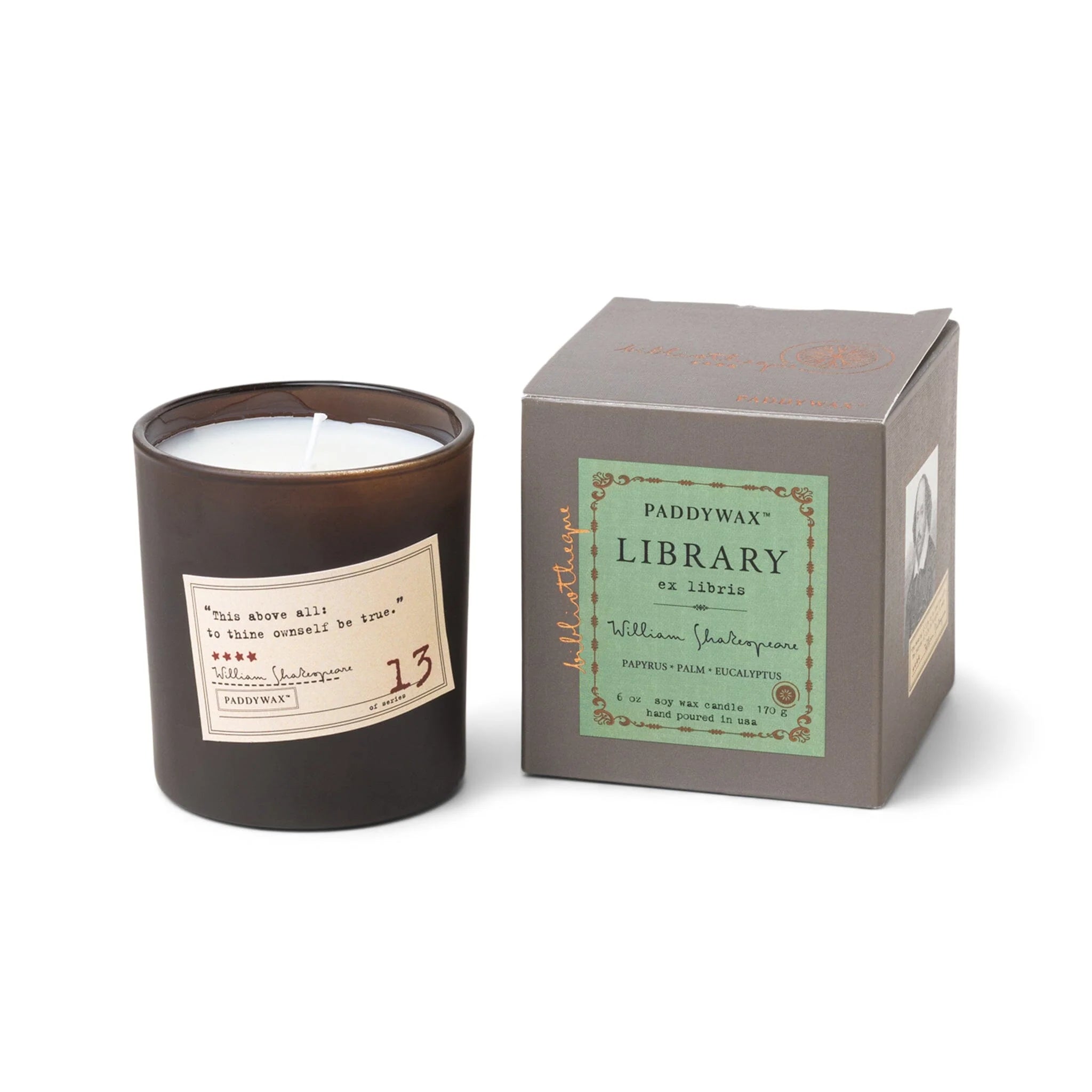 William Shakespeare Library Candle