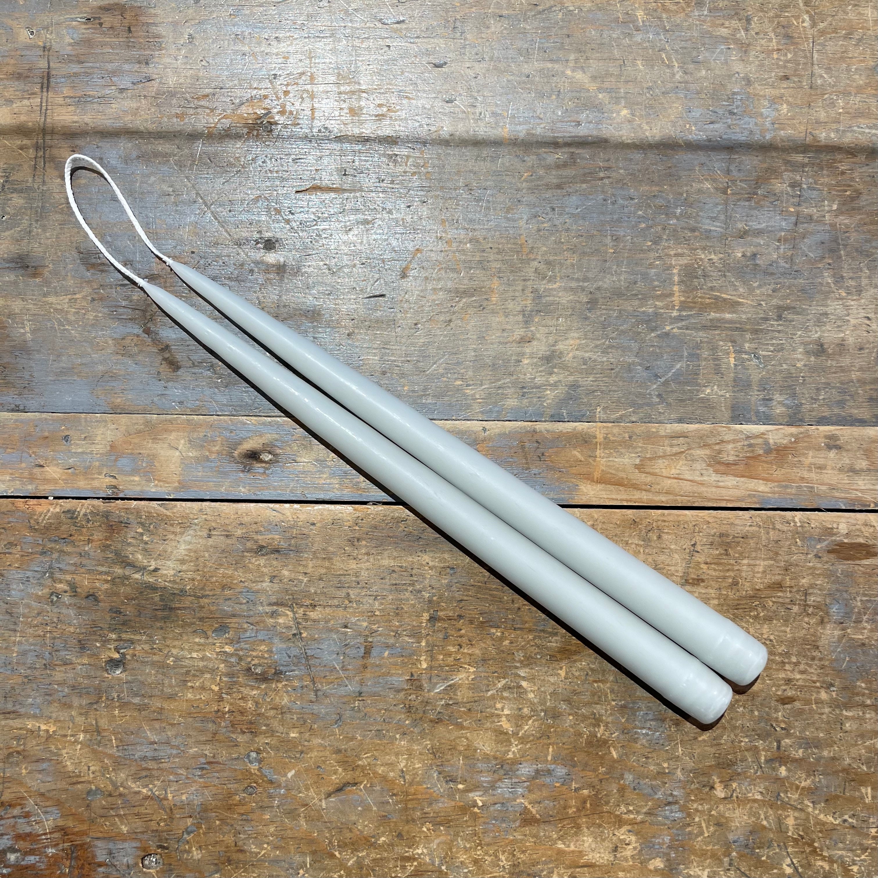 13" Hand-Dipped Tapers, Pewter