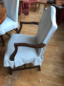 Mahogany Chair With Slipcover