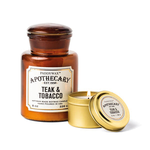 Teak + Tobacco Apothecary Candle