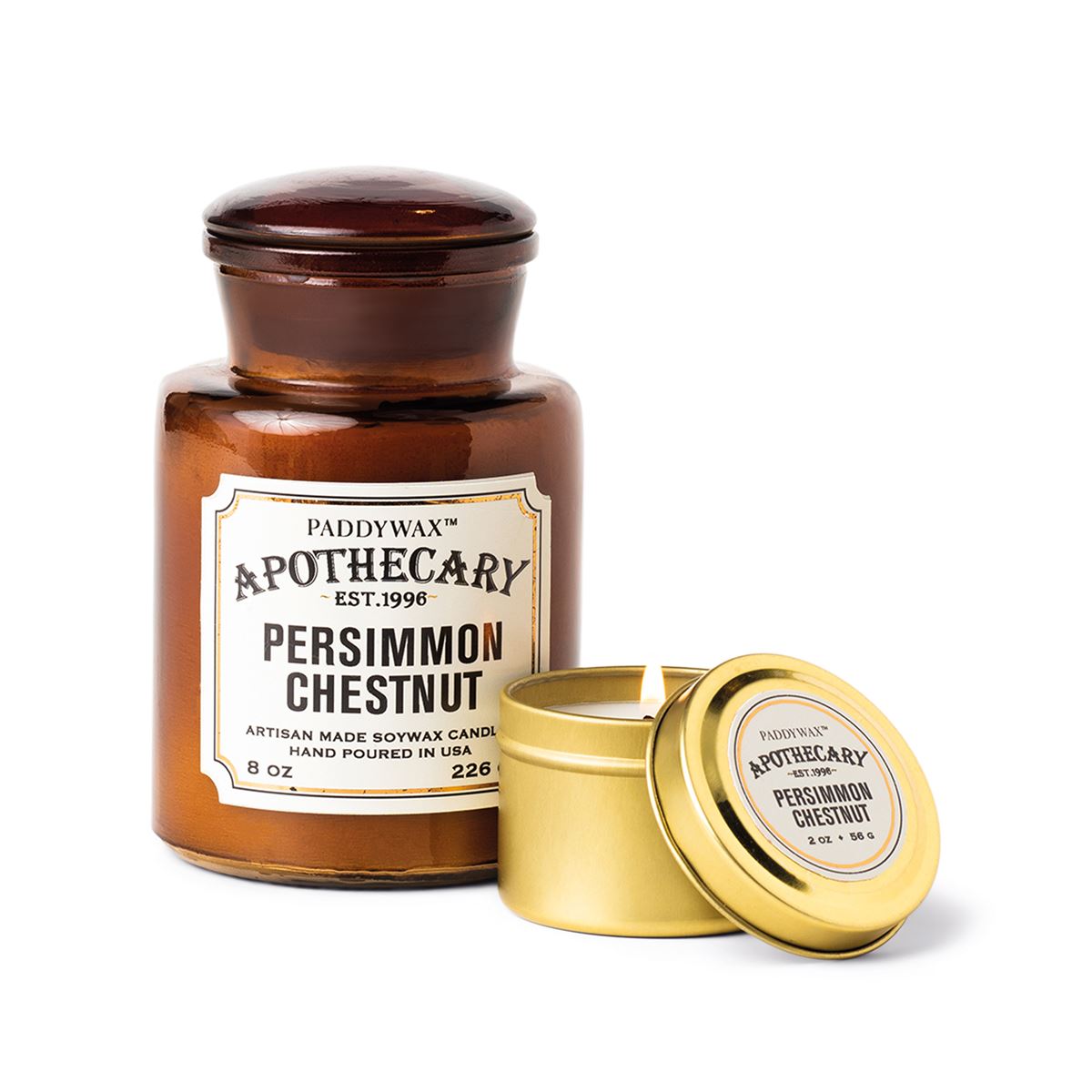 Persimmon + Chestnut Apothecary Candle