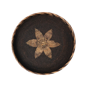 Hand-Woven Rattan Flower Tray